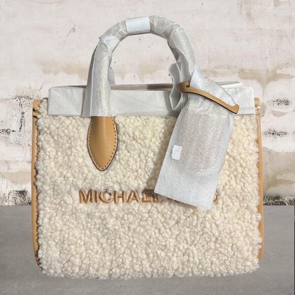 Michael Kors NWT Mirella Small Faux Shearling Crossbody Bag - Picture 5 of 8